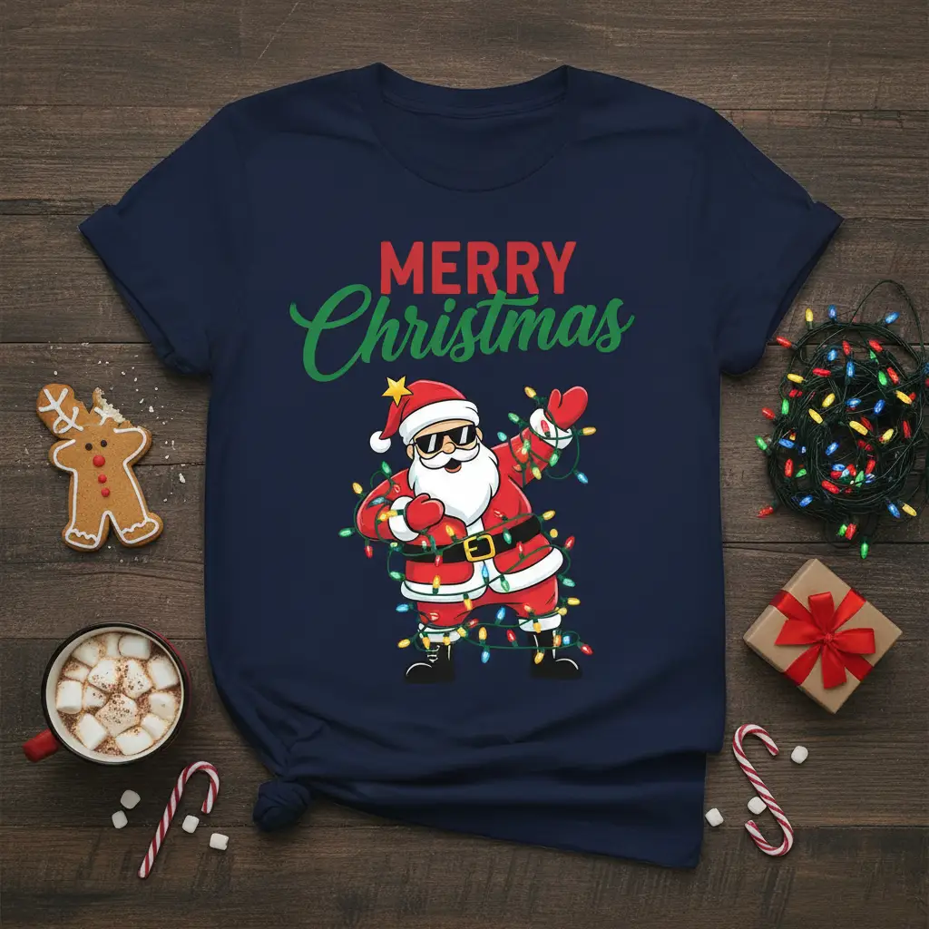 Merry Christmas Santa Claus Dab T-Shirt Holiday Gift