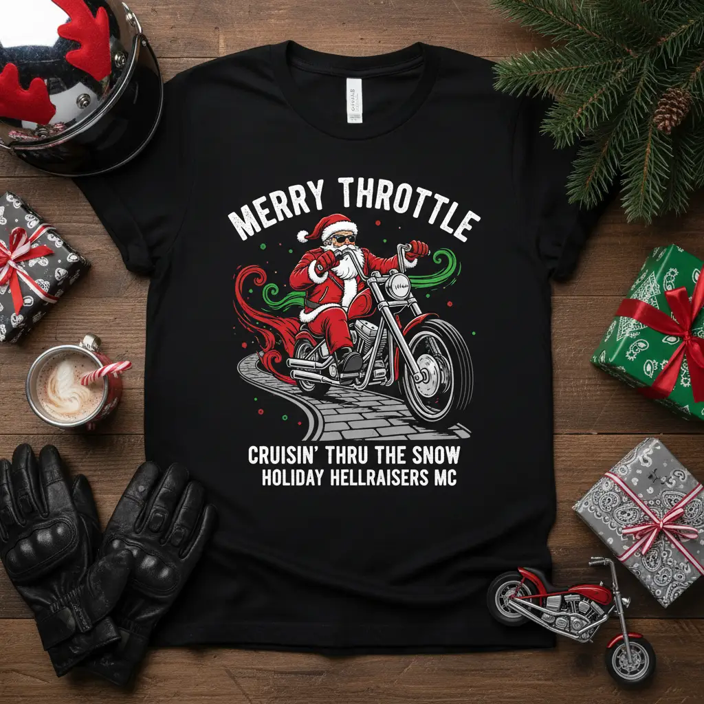 Merry Throttle Cruisin’ Thru the Snow T-Shirt