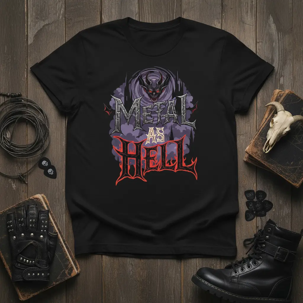 Metal As Hell Rock Music T-Shirt for Fans
