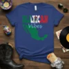 Mexican Vibes t-shirt design with the Mexico flag colors and map graphic, celebrating Mexican pride and culture