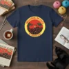 Millions of Cats by Wanda Gag art t-shirt design featuring a circular graphic with cats and trees