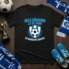 Black t-shirt with "MILLONARIOS LO ES TODO LO DEMÁS NO EXISTE!" text and a soccer crest, for Millonarios fans
