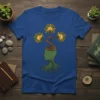 Mind Tree Growth T-Shirt featuring a green profile with a tree and flowers growing from its head, symbolizing spiritual development