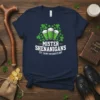 Mister Shenanigans Est. Saint Patrick's Day t-shirt with green beer and shamrocks graphic