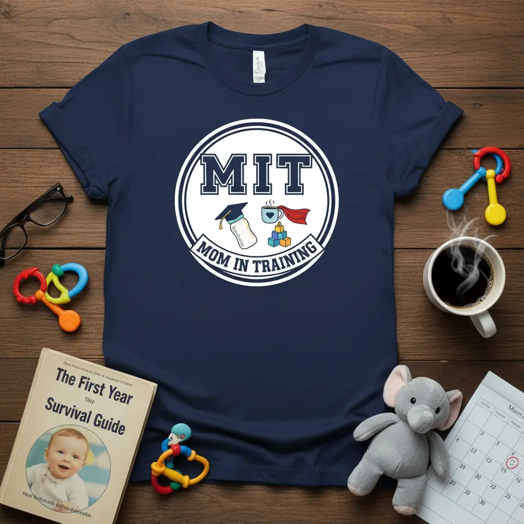 Mit Mom in Training T-Shirt Funny Gift for Expecting Mothers