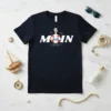Navy t-shirt with "Moin" text and a cartoon sailor duck wearing a life preserver and captain's hat