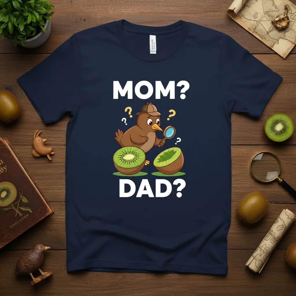 Mom? Dad? Kiwi Bird Detective Tee Funny Pregnancy Gift