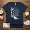 Mom Loving Strong Amazing text design featuring eye-catching typography on quality t-shirt