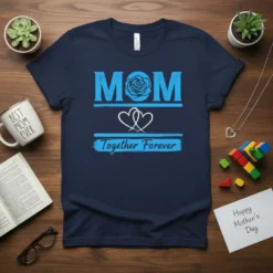 MOM Together Forever creative graphic design printed on comfortable cotton t-shirt