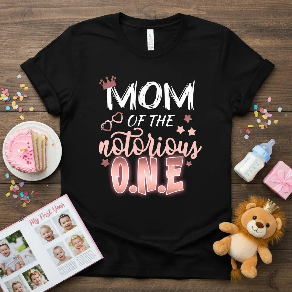 Mom of the Notorious O.n.e First Birthday T-Shirt