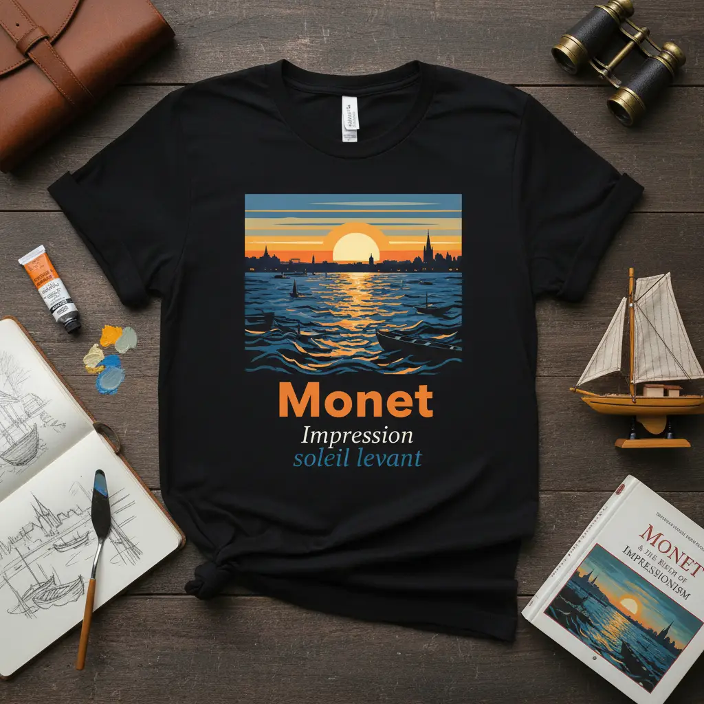 Monet Impression Soleil Levant Art T-Shirt Gift
