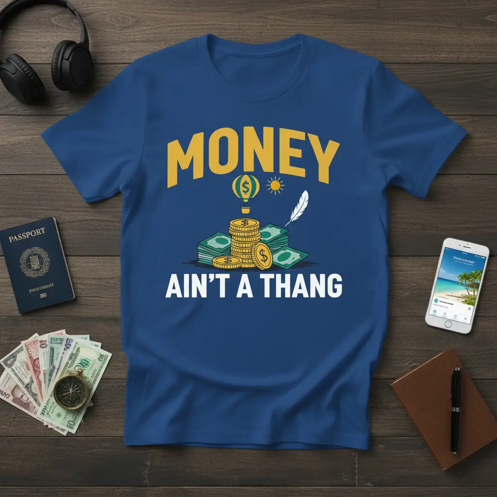 Money Ain’t a Thang Funny Quote T-Shirt | Finance Humor Gift