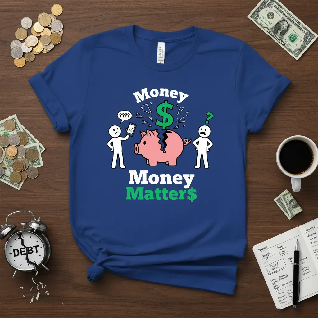 Money Money Matters T-Shirt Funny Financial Quote Design