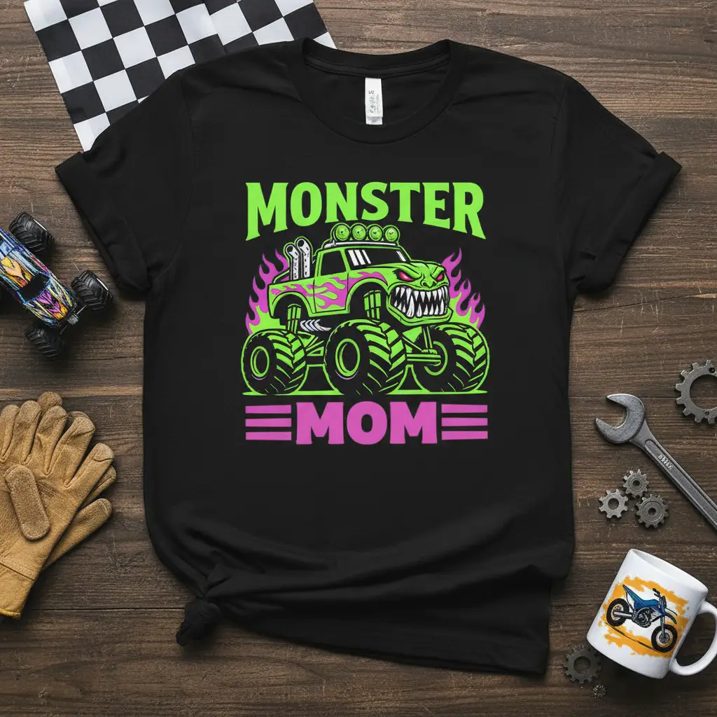 Monster Mom T-Shirt Cool Mom Gift for Truck Lovers