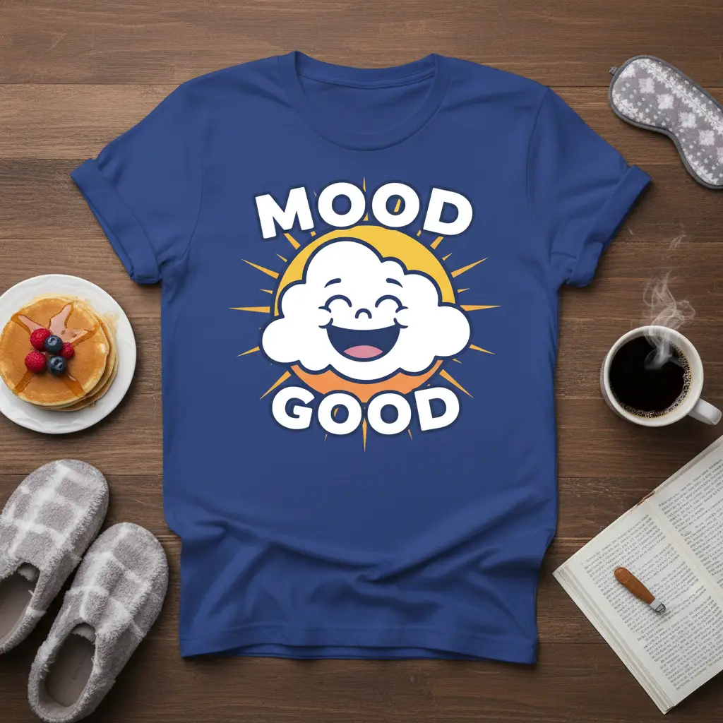 Mood Good Cloud T-Shirt Funny Happy Positive Vibes