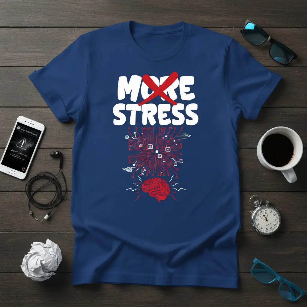 More Stress No Stress T-Shirt Funny Anxiety Relief Gift