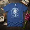 Morrissey The Smiths Hatful Of Hollow t-shirt design featuring a circular emblem with a lily and band names
