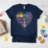 MOTHER Tree of Qualities Word Art bold graphic design printed on comfortable cotton t-shirt