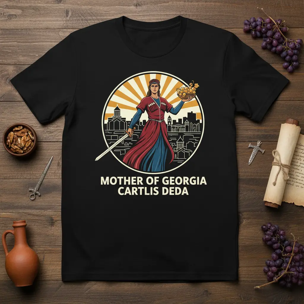 Mother of Georgia Cartlis Deda T-Shirt Georgian Pride Gift
