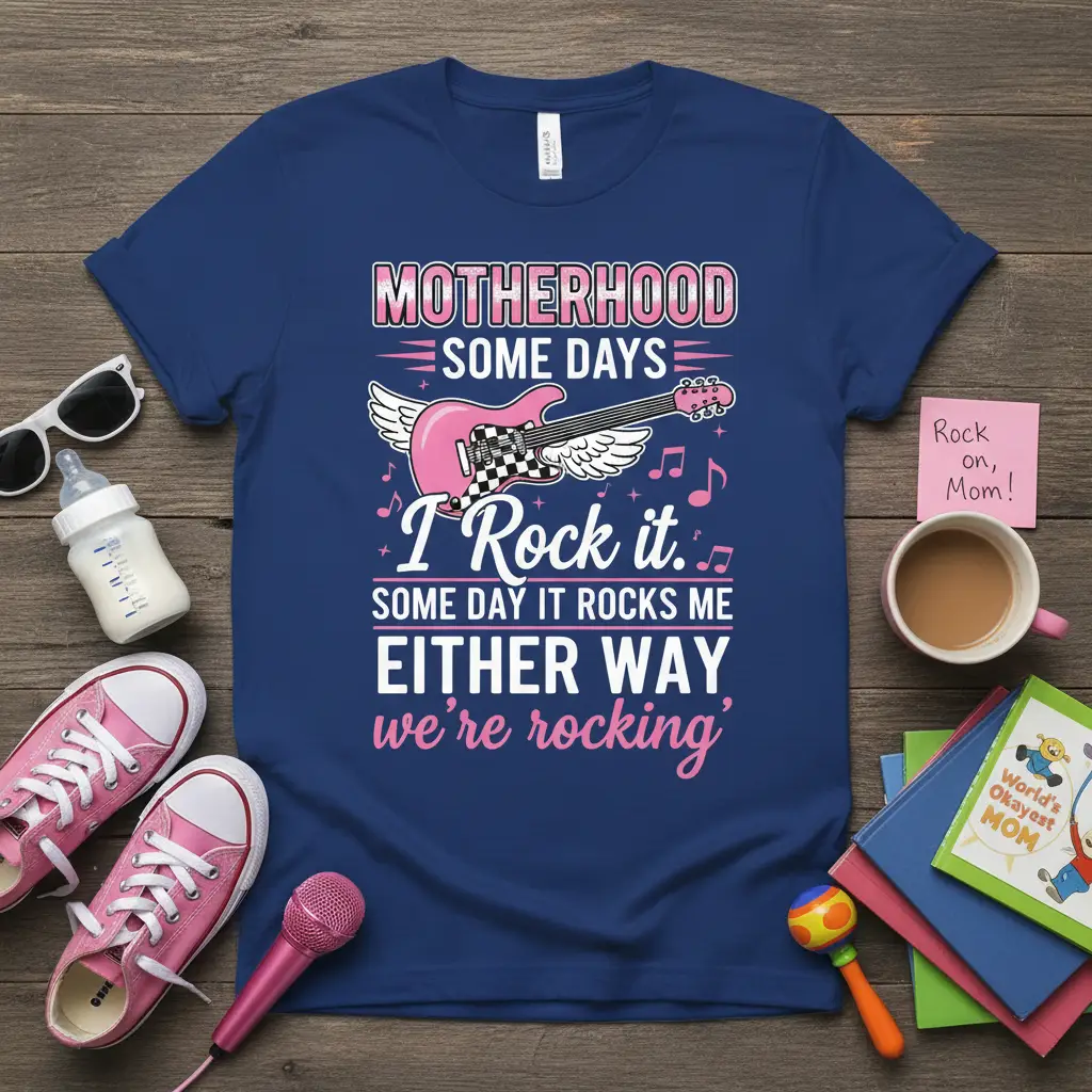 Motherhood Some Days I Rock It Tee Funny Mom Gift