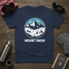 Mount Snow ski resort graphic t-shirt with mountains and ski lift illustration