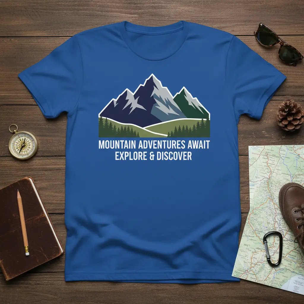 Mountain Adventures Await Explore & Discover T-Shirt