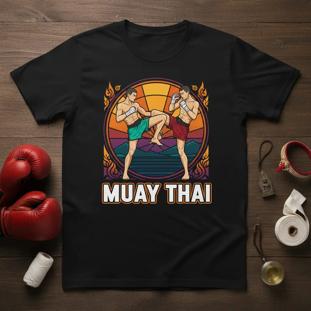 Muay Thai Fighter T-Shirt Kickboxing Fan Gift