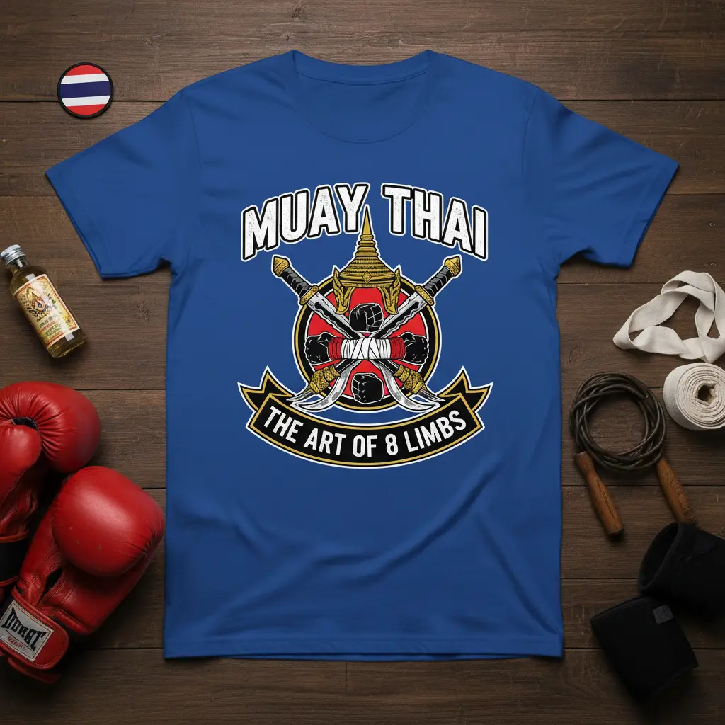 Muay Thai the Art of 8 Limbs T-Shirt Fight Gear Gift
