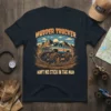 Mudder Trucker Ain't No Stick In The Mud text with a monster truck graphic driving through mud