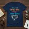 T-shirt with the quote "MUSIC IS LIFE That's Why OUR HEARTS Have Beats" above a heart made of musical notes