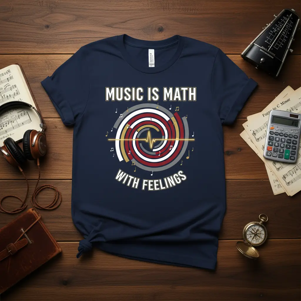 Music Is Math With Feelings T-Shirt Funny Musician Gift