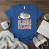 My Bed's Favorite Place text design featuring a person sleeping on a cloud, moon, and stars