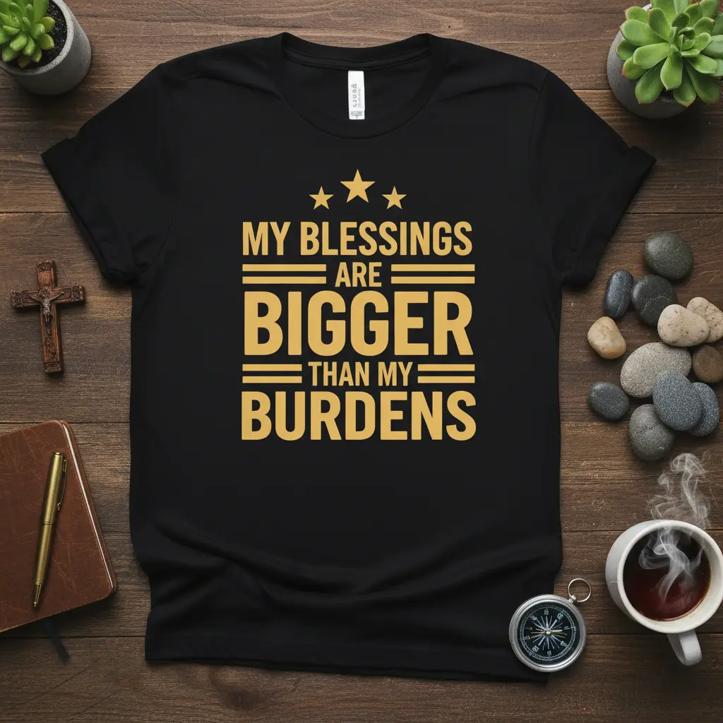 My Blessings Are Bigger Than My Burdens T-Shirt Christian Faith