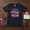 My Favorite Paramedic Calls Me Mom T-Shirt with pink ribbon and heart graphic