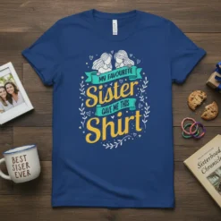 My Favourite Sister Gave Me This Shirt design with two girls and decorative elements