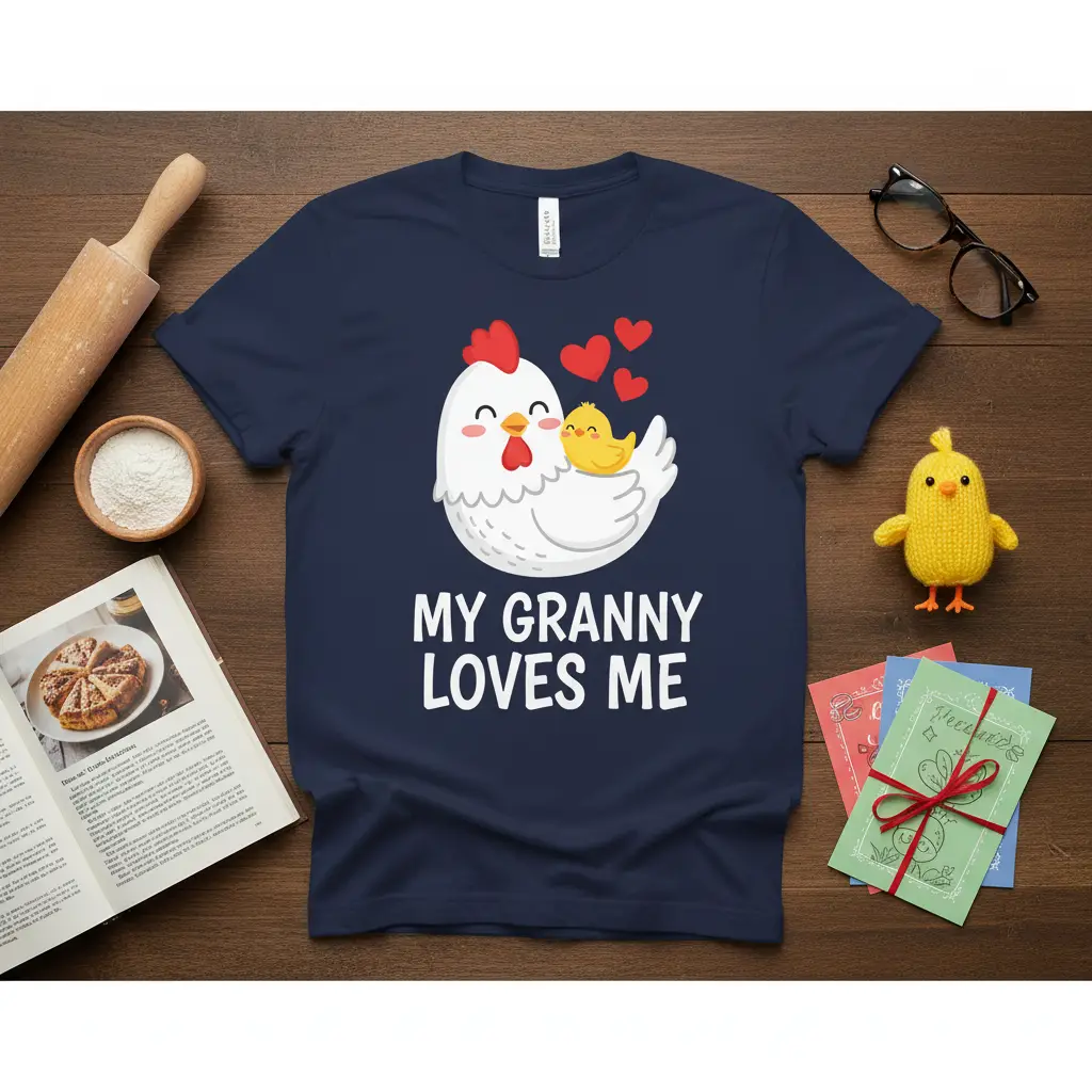 My Granny Loves Me Chicken Grandma T-Shirt Gift