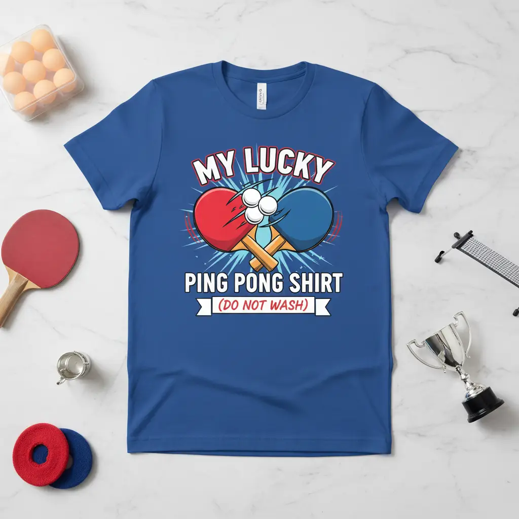 My Lucky Ping Pong Shirt (do Not Wash) Table Tennis Gift Tee