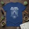 White text "My Lungs Deserve Better Breathe Life In" with a stylized lung graphic featuring trees and birds on a