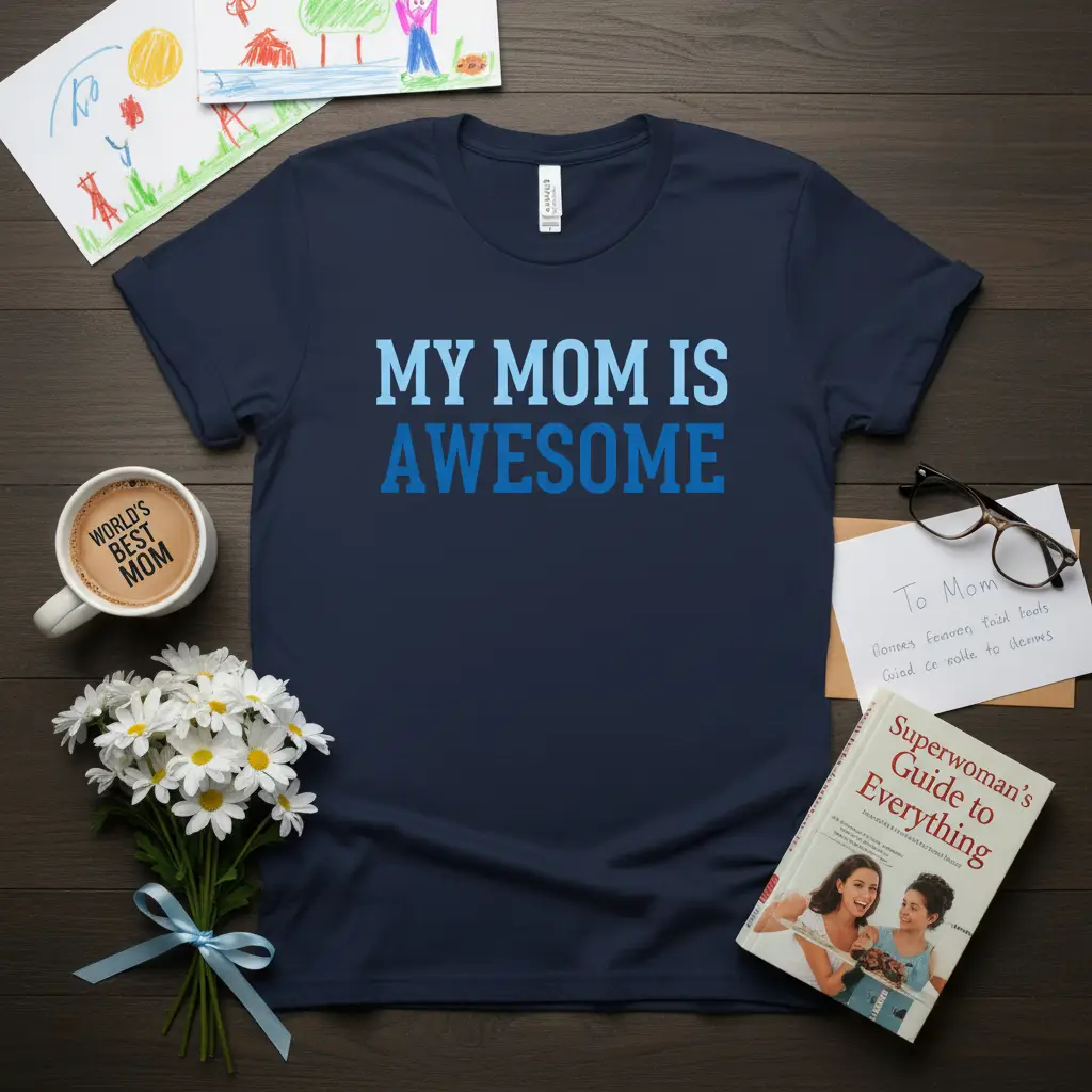 My Mom Is Awesome T-Shirt Gift for Super Moms
