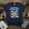 My Official Napping Shirt text with a cute illustration of a sloth and koala sleeping on a branch