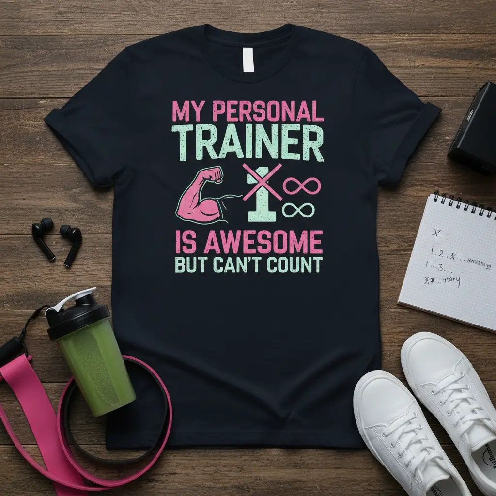 My Personal Trainer Is Awesome but Can’t Count Funny Gym Tee