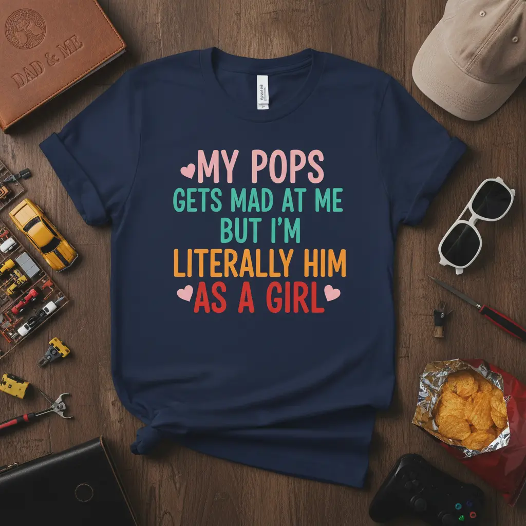 My Pops Gets Mad at Me but I’m Literally Him As a Girl T-Shirt