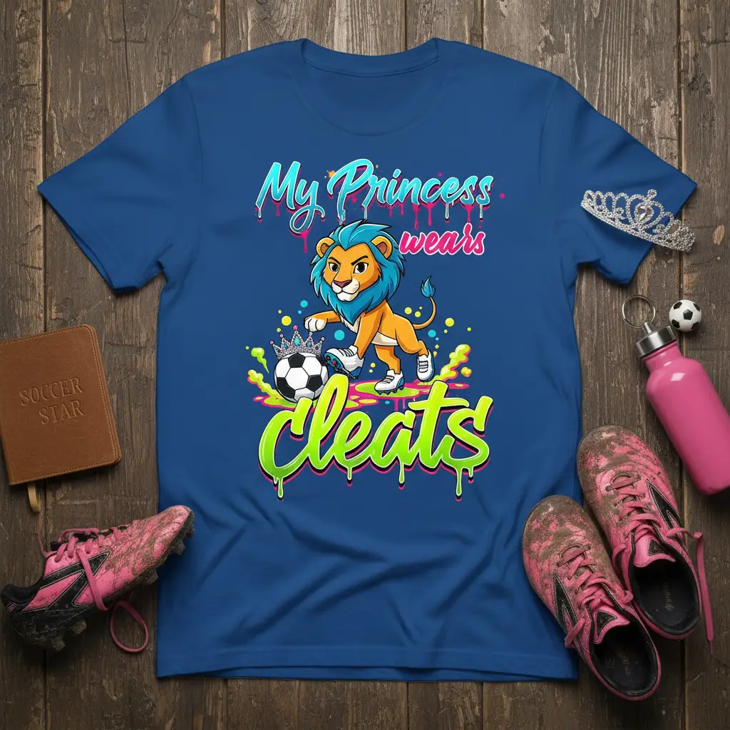 My Princess Wears Cleats T-Shirt Funny Soccer Mom Gift