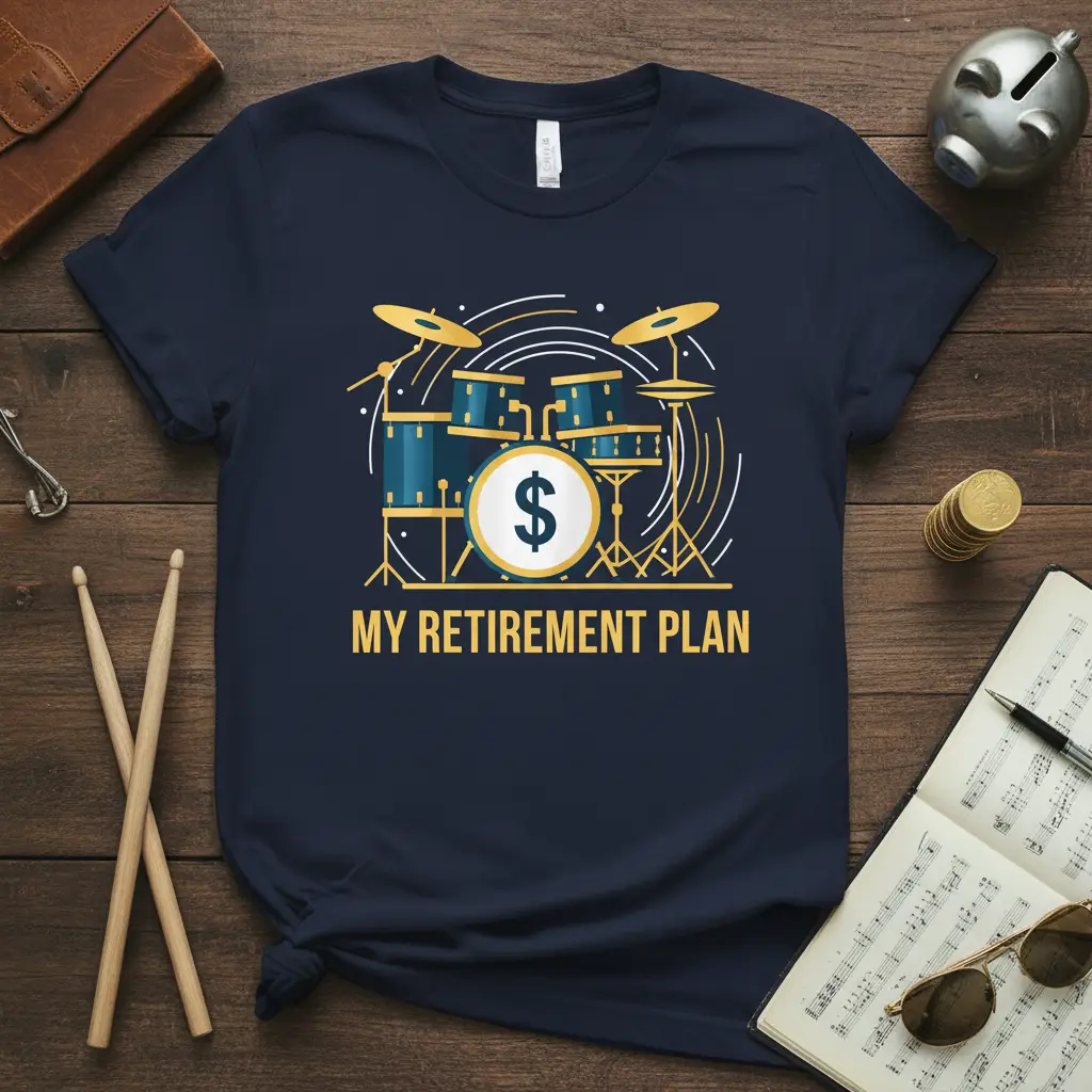 My Retirement Plan Drummer T-Shirt Funny Musician Gift