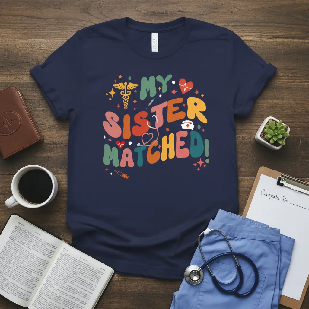 My Sister Matched! Medical Match Day Nurse Tee