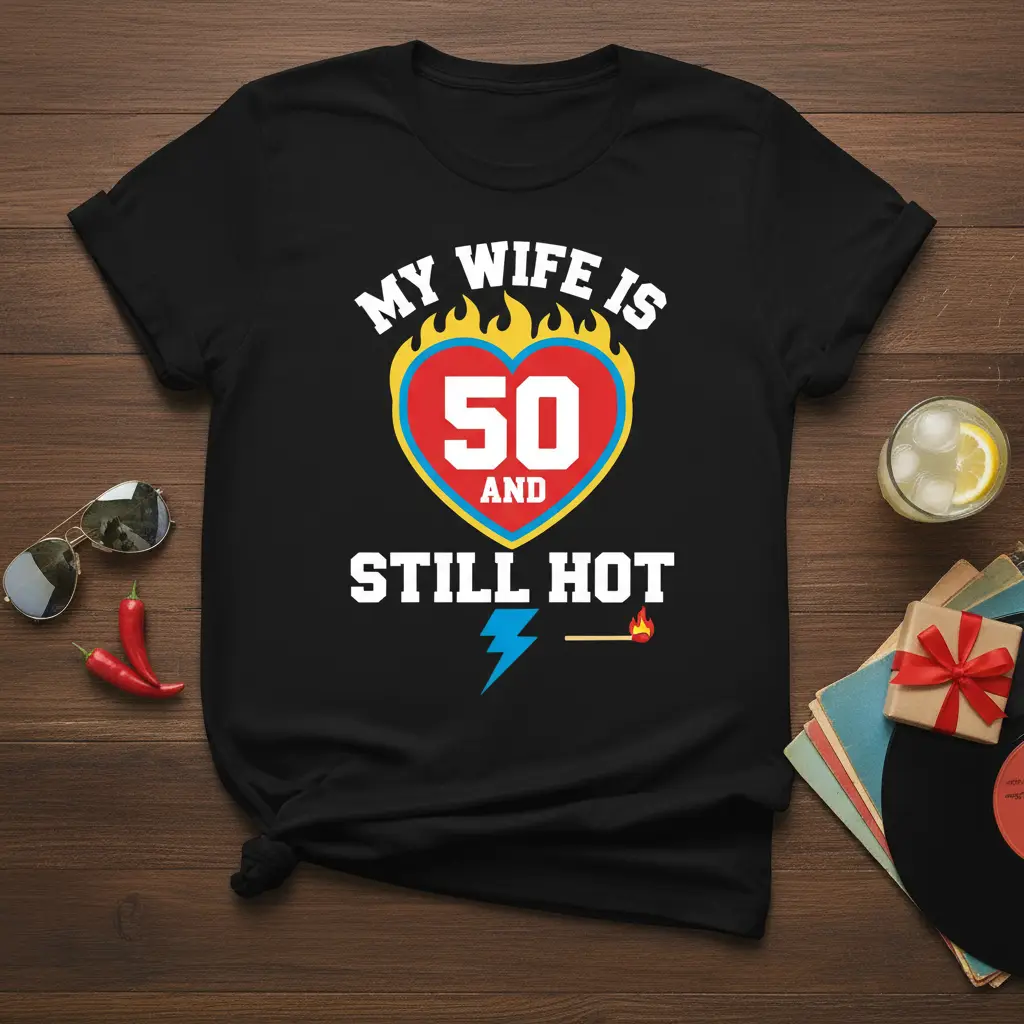 My Wife Is 50 and Still Hot Birthday T-Shirt