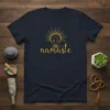 Namaste Yoga Pose creative graphic design printed on comfortable cotton t-shirt