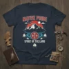Native Pride Spirit of the Land t-shirt design featuring mountains, eagle, river, and feathers
