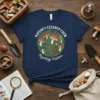 Nature's Cleanup Crew Mycology Matters t-shirt design featuring various mushrooms in a circular graphic