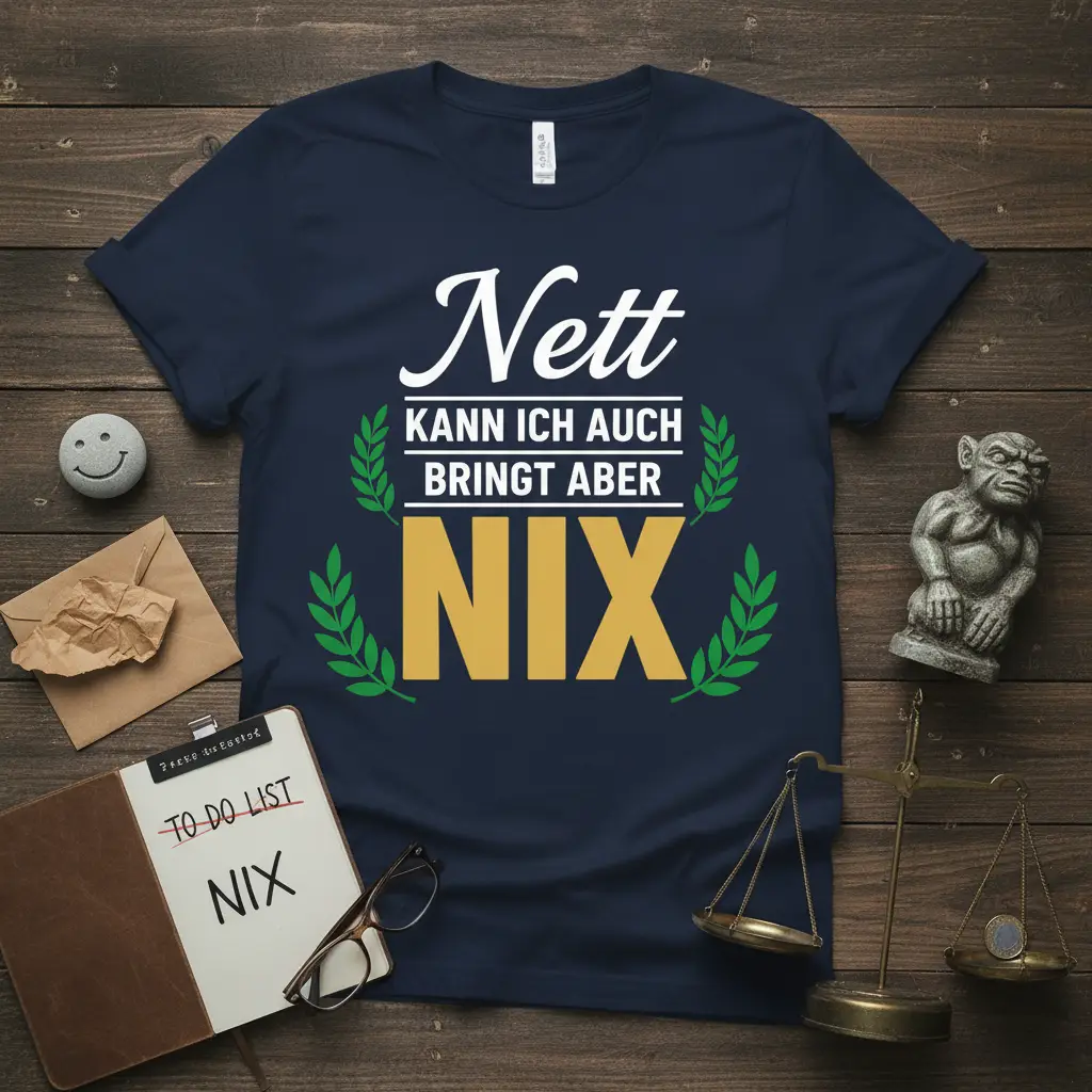 Nett Kann Ich Auch Bringt Aber Nix German Quote Tee